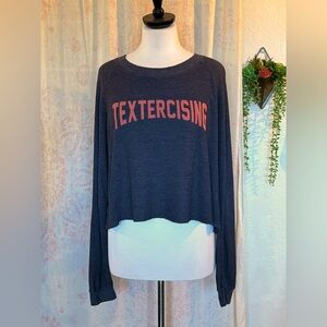 Wildfox ‘Textercizing’ Waffle cropped pullover